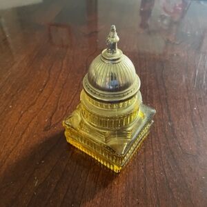 Avon Gold Capitol Building Glass Figurine